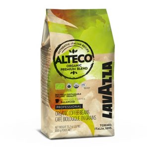 Alteco-Lavazza Arabica and Robusta coffee-Delicate roast-Organic Espresso with elegant taste and lingering aroma