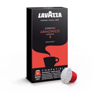 Espresso Armonico-Lavazza's nespresso compatible Arabica coffee capsule-Dark roast-with a Full-bodied and well-rounded taste