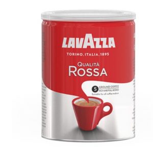Qualita Rossa-Lavazza Arabica and Robusta medium roast ground coffee-Full bodied and Well rounded espresso